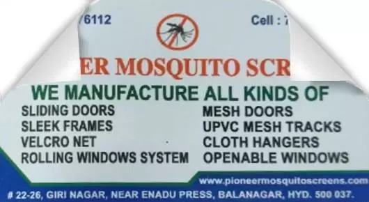 Upvc Doors And Windows With Mosquito Net Dealers in Hyderabad  : Pioneer Mosquito Screens in Balanagar