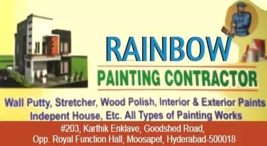 Interior And Exterior Painting Services in Hyderabad  : Rainbow Painting Contractor in Moosapet