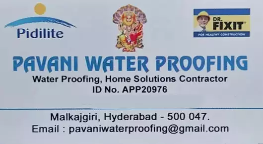 Waterproof Works in Hyderabad  : Pavani Water Proofing in Secunderabad