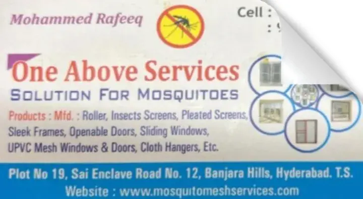 Mosquito Mesh Dealers in Hyderabad  : One Above Services Solution for Mosquitoes in Banjara Hills