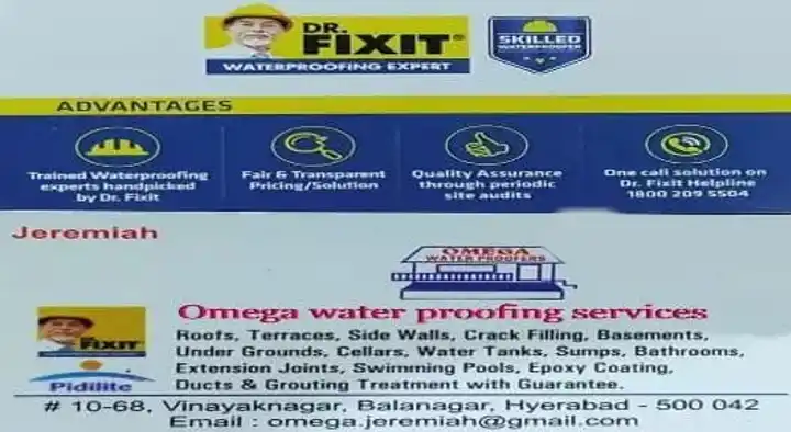 Waterproofing Companies in Hyderabad  : Omega water proofing services in Balanagar