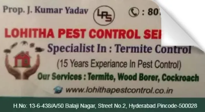 Pest Control Services in Hyderabad  : Lohitha Pest Control Services in Balaji Nagar