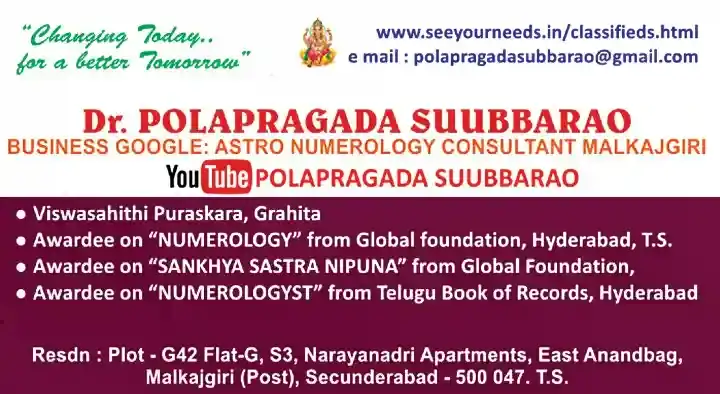 Astro Numerology Consultant in Malkajgiri, Hyderabad