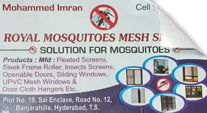 Mosquito Mesh Dealers in Hyderabad  : Royal Mosquitoes Mesh Services in Banjara Hills