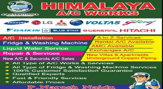 Air Conditioner Sales And Services in Anantapur  : Himalaya AC Works in ANANTAPUR