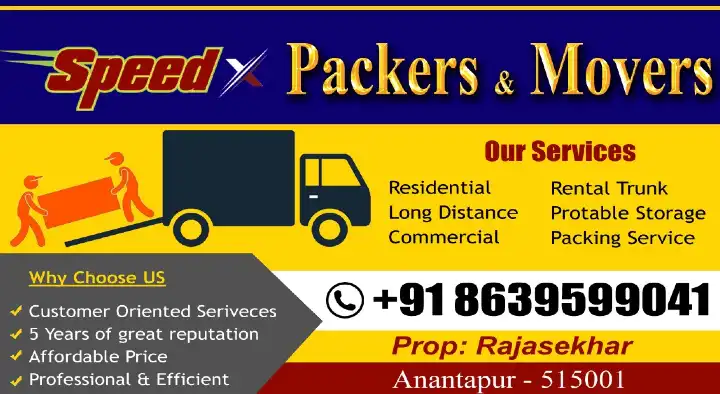 Speed x Packers and Movers in Bus Stand