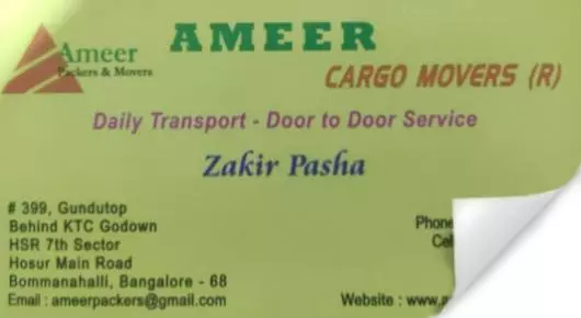 Ameer Packers and Movers in Bommanahalli, Bengaluru