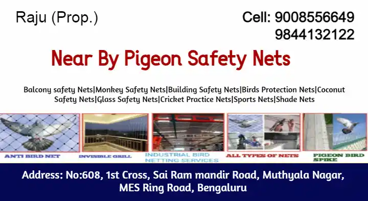 monkey safety net dealers in Bengaluru : Near By Pigeon Safety Nets in Muthyala Nagar