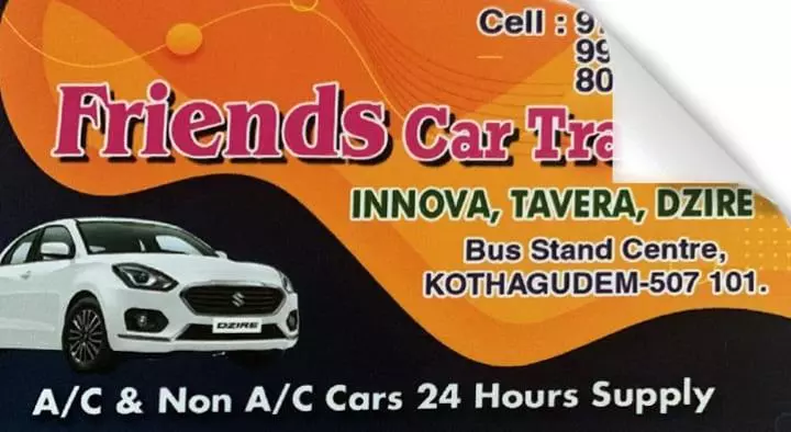 Car Transport Services in Bhadradri_Kothagudem  : Friends Car Travels in Bus Stand Centre