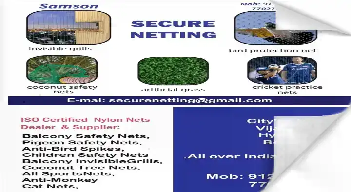 Coconut Safety Net Dealers in Chennai (Madras) : Secure Netting in Choolai Medu