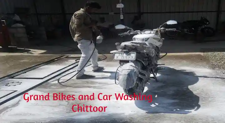 Grand Bikes and Car Washing in Murukambattu, Chittoor