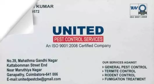 Pest Control Services in Coimbatore  : Unites Pest Control Services in Ganapathy