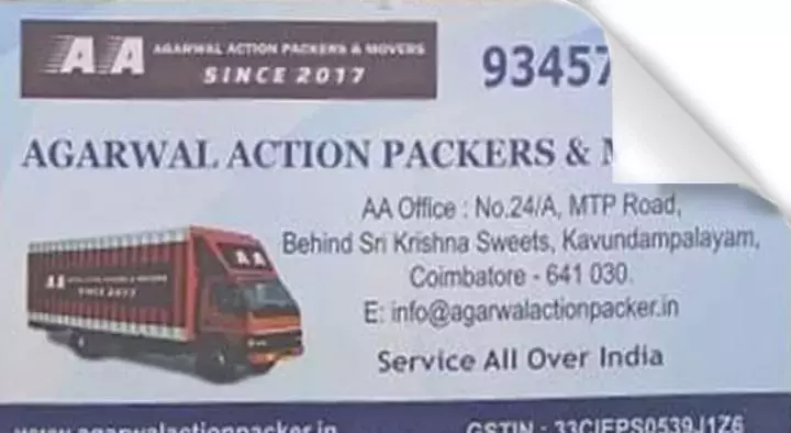 Packing Services in Coimbatore  : Agarwal Action Packers and Movers in Kavundampalayam