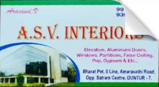 Aluminium Products And Works in Guntur  : A.S.V Interiors in Amravathi Road