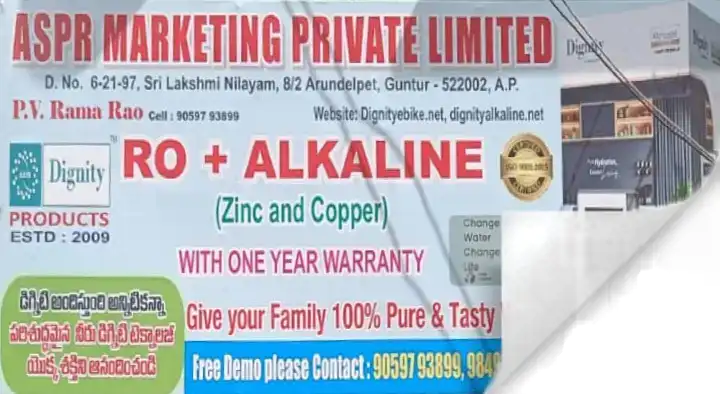 Water Purifier Dealers in Guntur  : ASPR Marketing Private Limited in Arundelpet