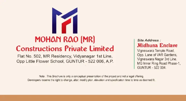 Mohan Rao Constructions Private Limited in Vidyanagar, Guntur