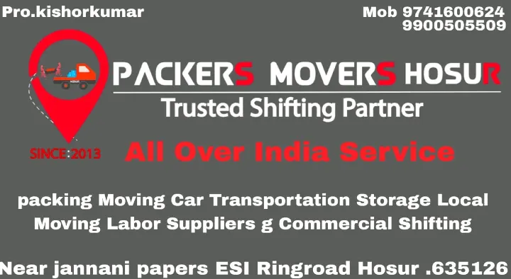 Mini Van And Truck On Rent in Hosur  : Packers Movers Hosur (Trusted Shifting Partner) in ESI Ring Road
