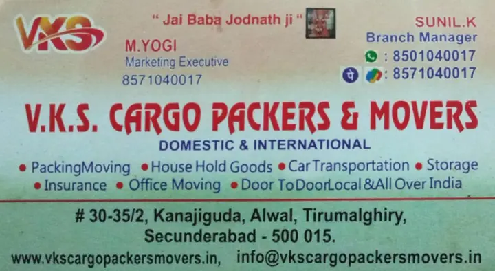 vks cargo packers and movers secunderabad in hyderabad,Secunderabad In Hyderabad