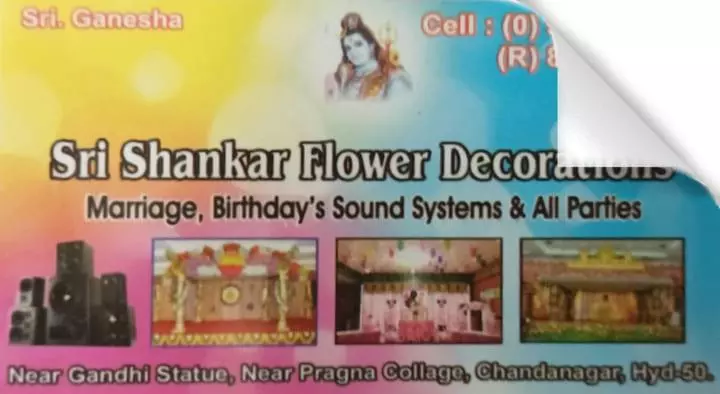 Dj Sound System in Hyderabad  : Sri Shankar Flower Decorations in Chandanagar
