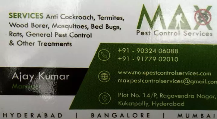 Max Pest Control Services in kukatpally, Hyderabad