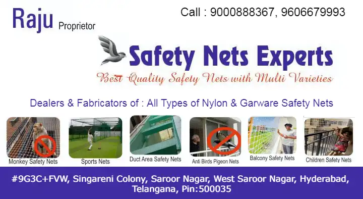 Safety Nets in Hyderabad  : Safety Nets Experts in Saroor Nagar