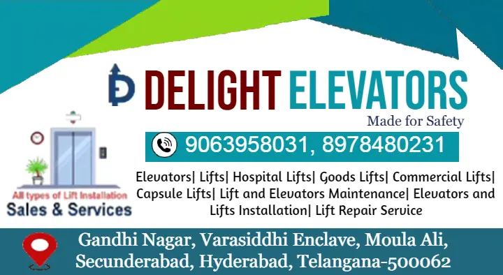 house elevators in Hyderabad : Delight Elevators in Secunderabad