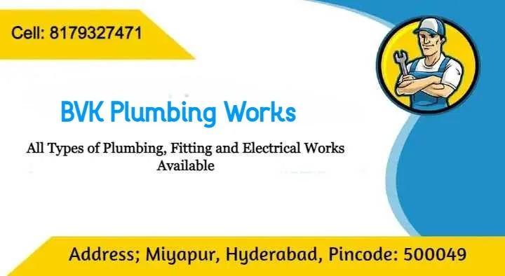 bvk plumbing works miyapur in hyderabad,Miyapur In Hyderabad