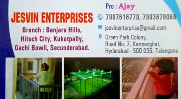 Safety Nets in Hyderabad  : Jesvin Enterprises in Rajapushpa Regalia