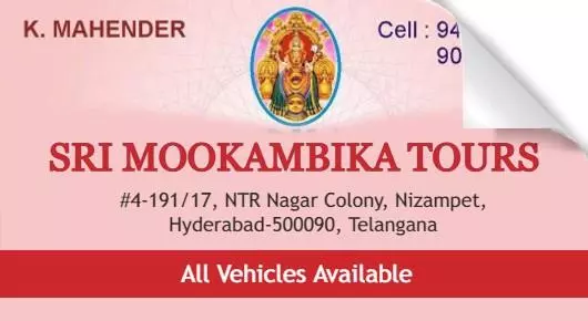 Tempo Travel Rentals in Hyderabad  : Sri Mookambika Tours in Nizampet