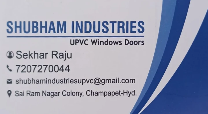 pvc and upvc doors and windows dealers in Hyderabad : Shubham Industries (UPVC Windows Doors) in Champapet