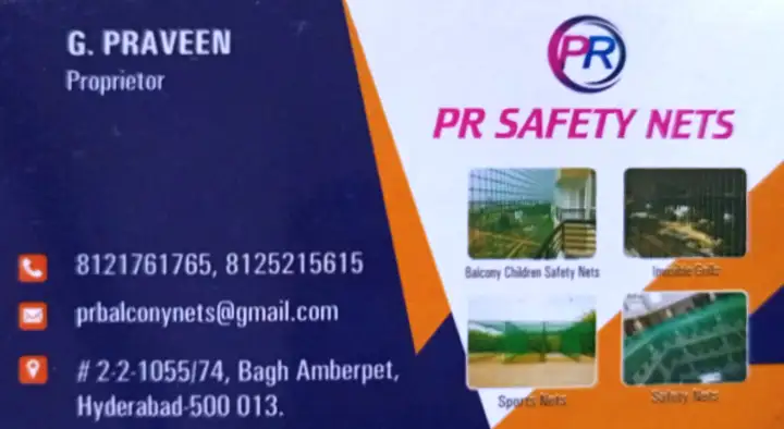 mosquito safety net dealers in Hyderabad : PR Safety Nets in Bagh Amberpet