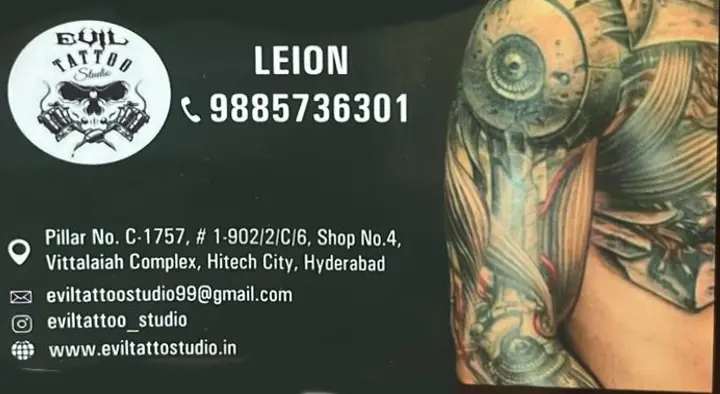 Tattoo Studio in Hyderabad  : Evil Tattoo Studio in HITEC City