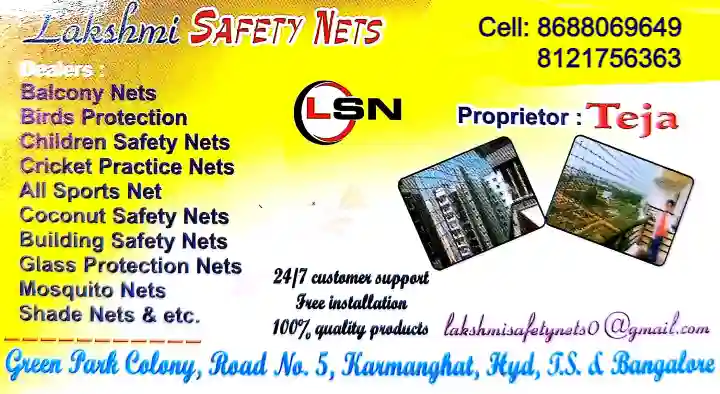 Anti Bird Protection Safety Net Dealers in Hyderabad  : Lakshmi Safety Nets in Karmanghat