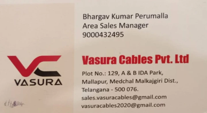 Vasura Cables Pvt Ltd in Malkajgiri