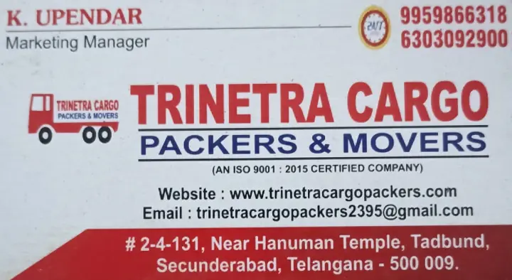 trinetra cargo packers and movers secunderabad in hyderabad,Secunderabad In Visakhapatnam, Vizag