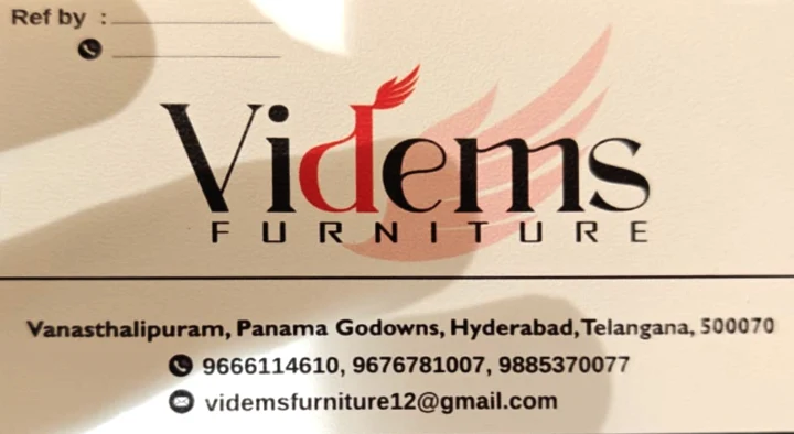 furniture shops in Hyderabad : Videms Furniture in Vanasthalipuram