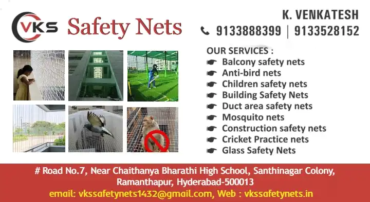 Pigeon Safety Net Dealers in Hyderabad  : VKS Safety Nets in Ramanthapur