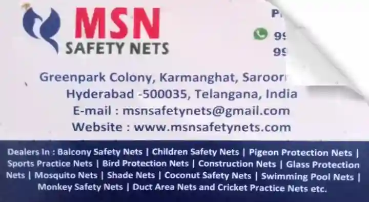 Safety Nets in Hyderabad  : MSN Safety Nets in Saroor Nagar
