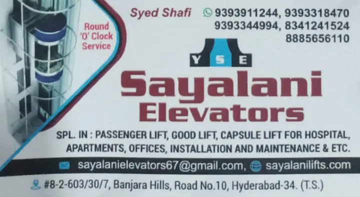 Sayalani Elevators in Banjara Hills