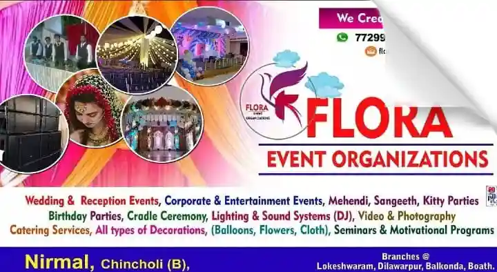 Photographers in Hyderabad  : Flora Event Oraganizations in Nirmal