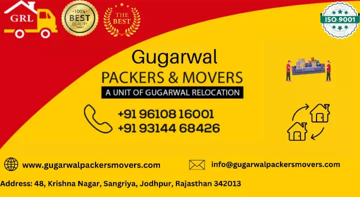 Packing And Moving Companies in Jodhpur  : Gugarwal Packers and Movers in Sangriya