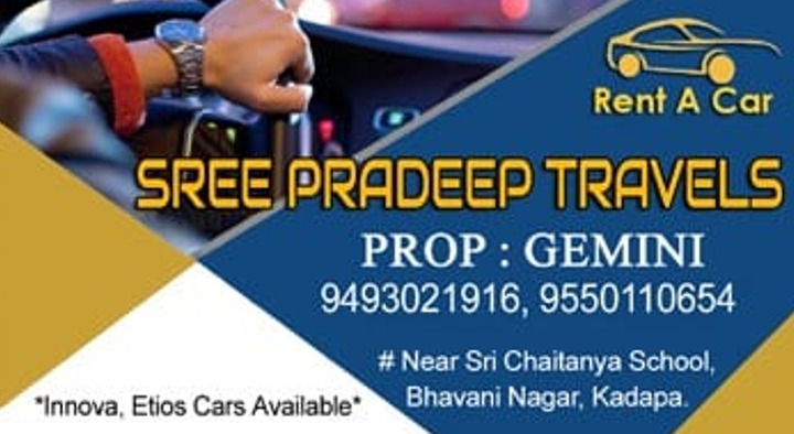 Car Rental Services in Kadapa  : Sree Pradeep Travels in Bhavani Nagar 