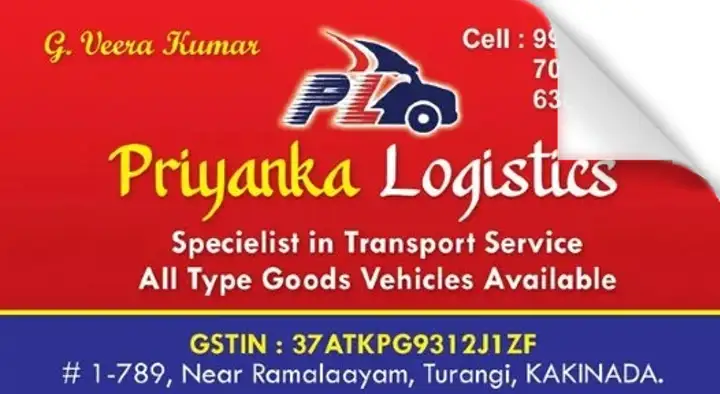 Lorry Transport Services in Kakinada  : Priyanaka Logistics in Turangi