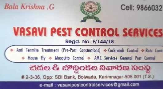 vasavi pest control services pest control services ashoknaga in karimnagar,Boiwada In Visakhapatnam, Vizag