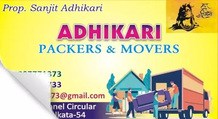 Adhikari Packers and Movers in Cannel Circular Road, Kolkata