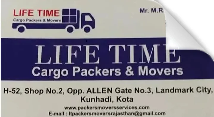 Packers And Movers in Kota  : Life Time Cargo Packers And Movers in Kunhadi