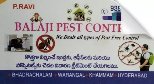 Pest Control Service For Bed Bugs in Kothagudem  : Balaji Pest Control in Near Bus Stop