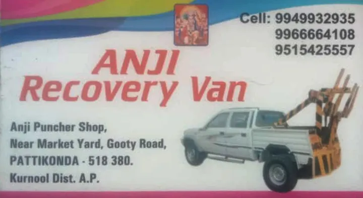 Accident Vehicle Recovery Service in Bhadradri_Kothagudem  : Anji Recovery Van in Pattikonda