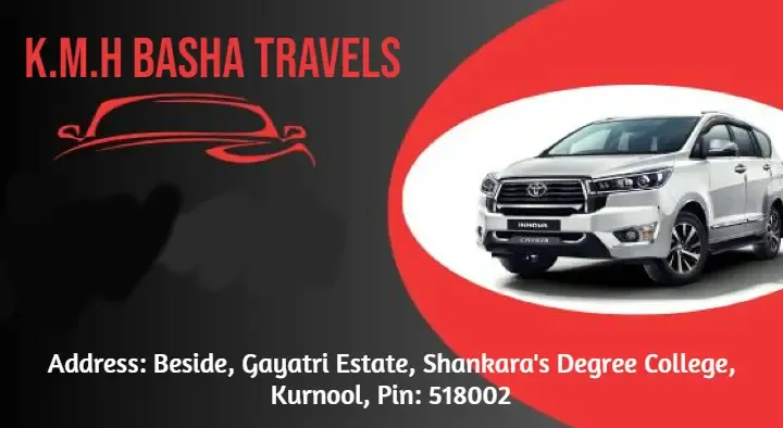 Cab Services in Kurnool  : K.M.H. Basha Travels in Gayathri Estate