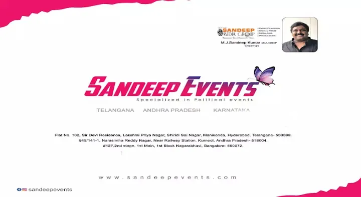Professional Videographers And Photographers in Kurnool  : Sandeep Events in Narasimha Reddy Nagar
